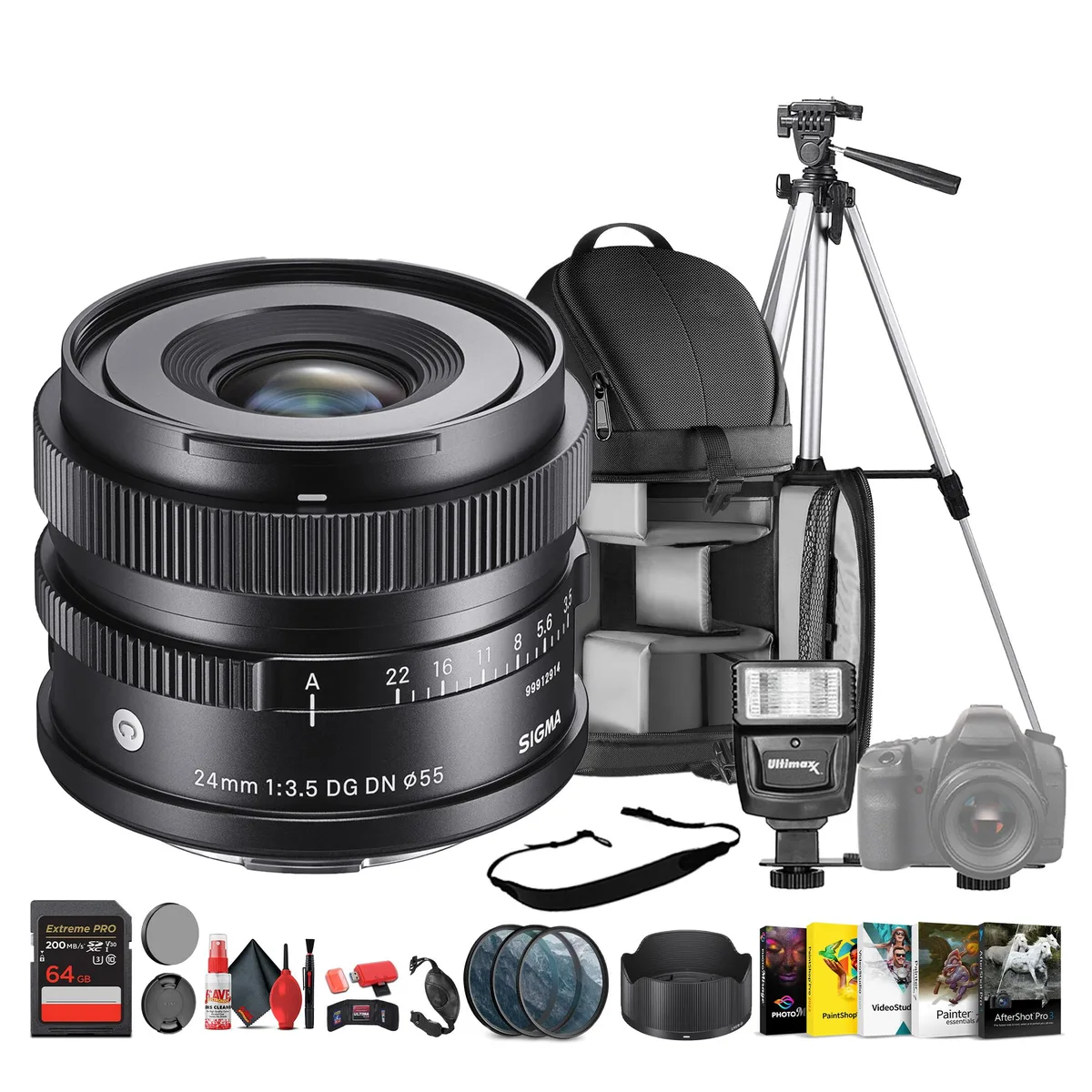 SIGMA Sigma 24mm f/3.5 DG DN Contemporary Sony E Bundle — product photo