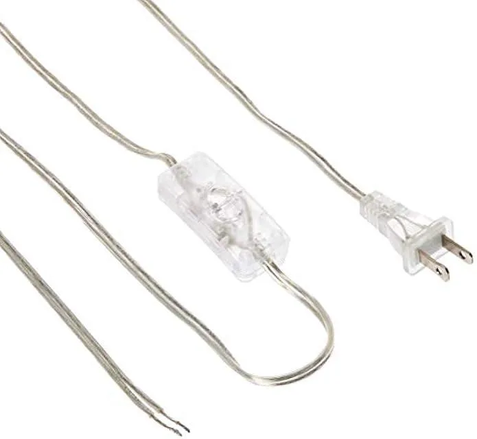 TAURKENAM TAURKENAM lamp cord with switch 8 ft brown 2-pack power adapter — product photo