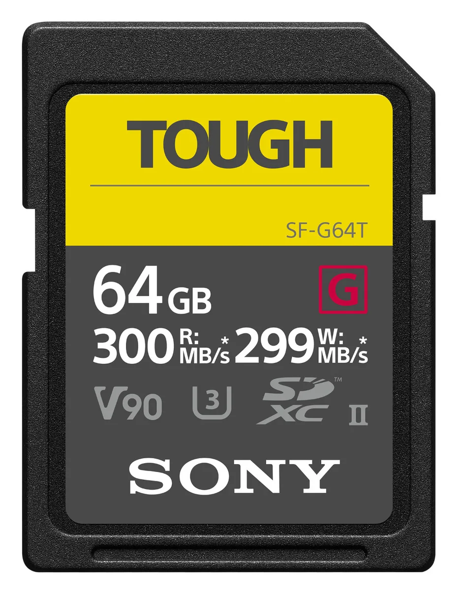 Sony Sony 64GB UHS-II Tough SDXC memory card 300/299 MB/s — product photo