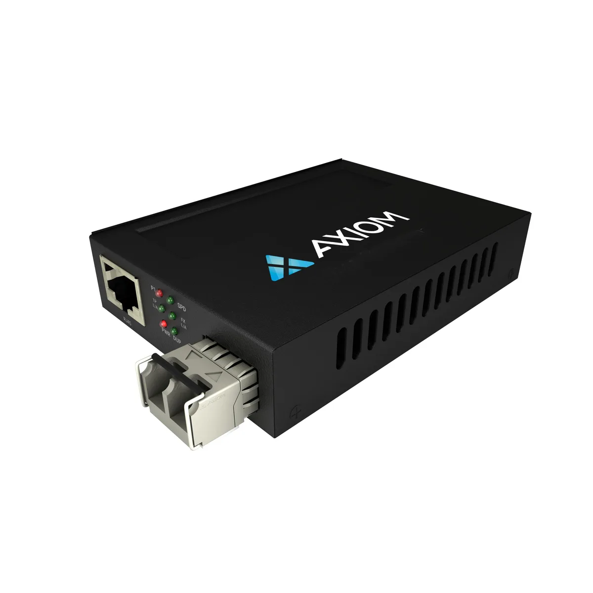 Axiom Axiom AXG102645 1100 Mbs POE RJ45 to 100BASE-FX media converter — product photo