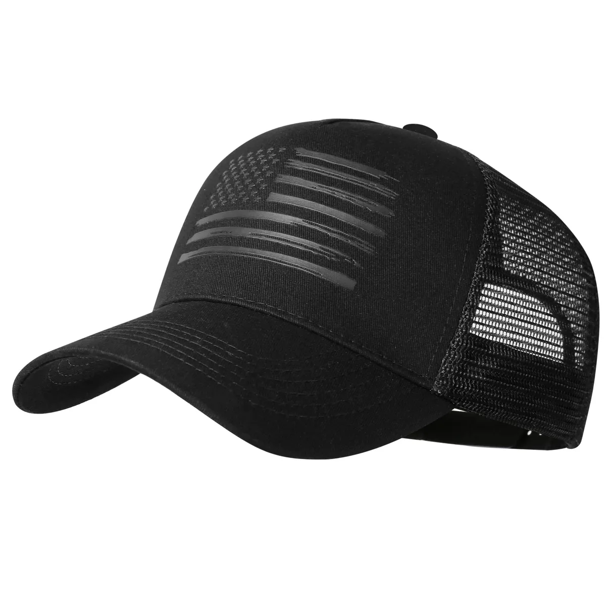 VIONLAN Trucker Hat Black 65% Cotton 35% Polyester — product photo