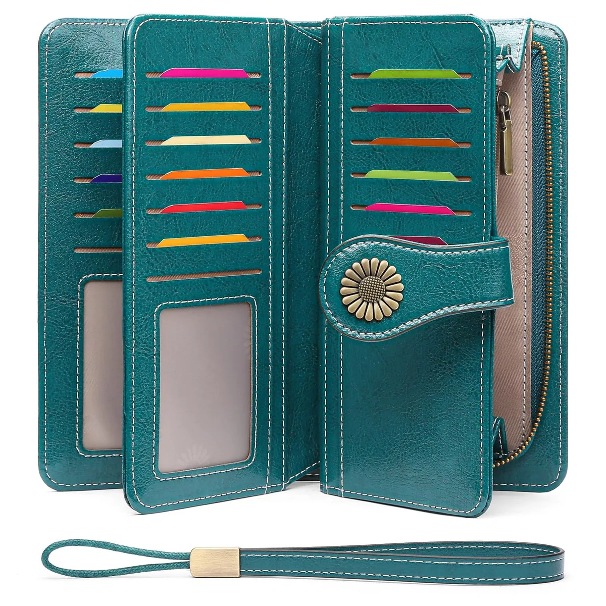  SENDEFN 5162 Wallet Blue 24 Card Slots 1.6" Thickness — product photo