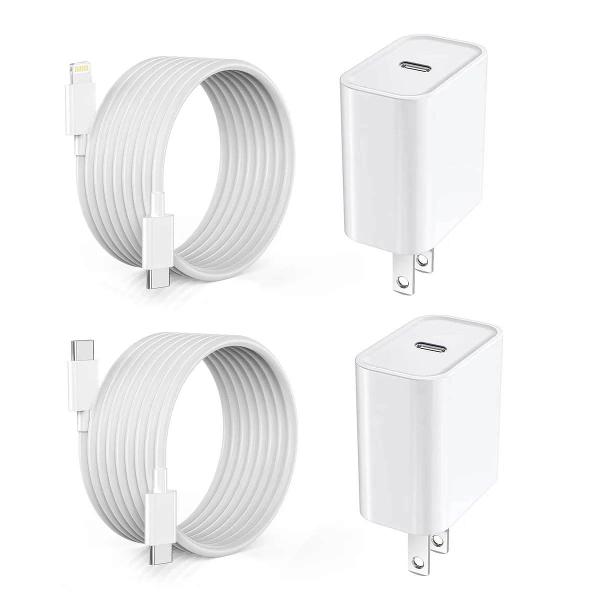KEHIPI KEHIPI 10FT Lightning Cable 2Pack 20W PD Charger White — product photo
