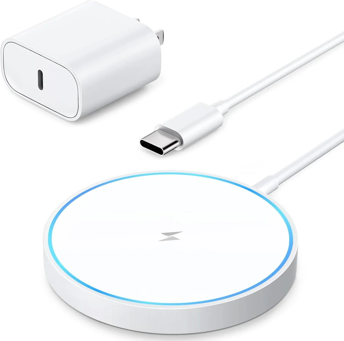 FLEANE FLEANE Magnetic Wireless Charger 20W USB-C Adapter White — product photo