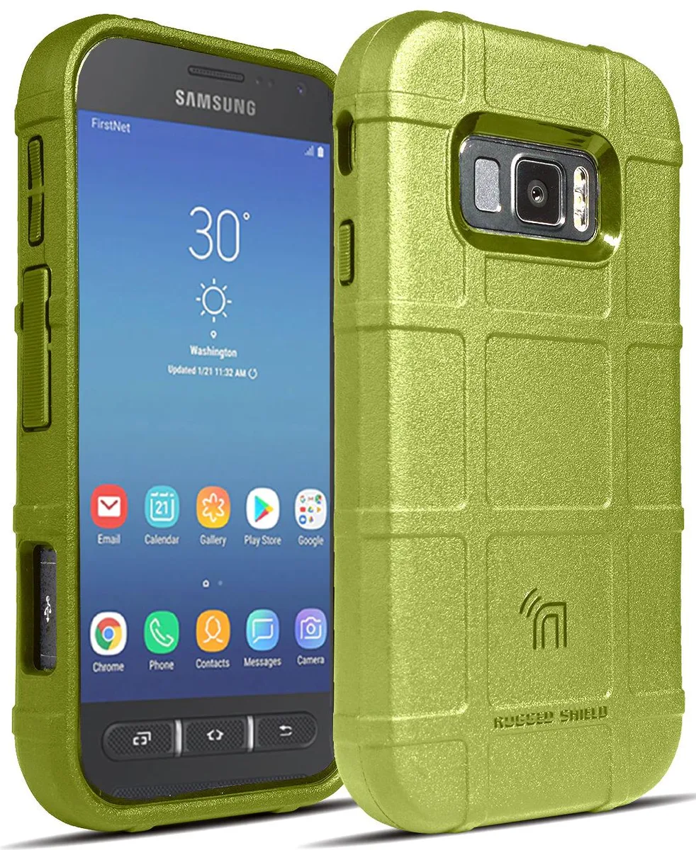 Nakedcellphone Nakedcellphone Rugged Shield Tactical Case Olive Green for Samsung Galaxy XCover FieldPro SM-G889A — product photo