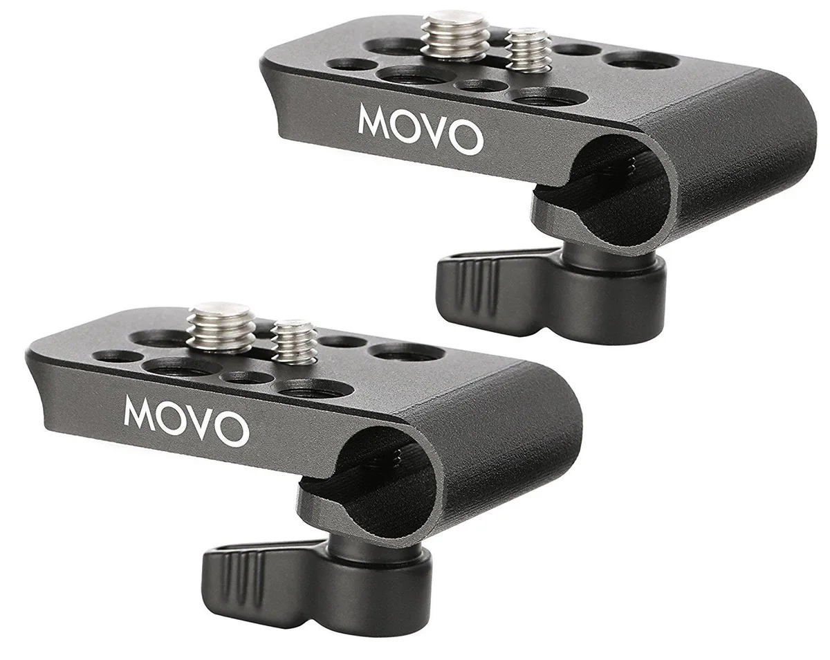 Movo Movo CAB1000 15mm Modular Rod Clamp Adapter (2 Pack) camera accessory — product photo