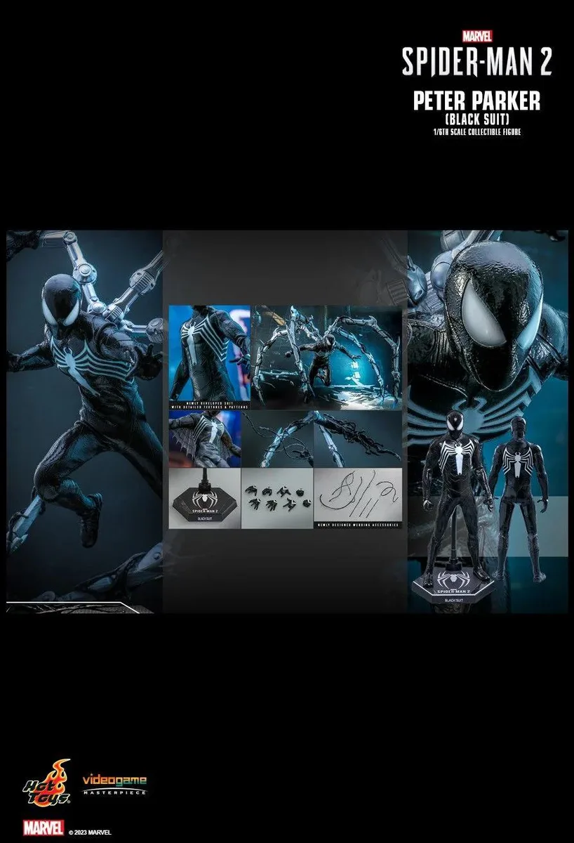 Hot Toys Hot Toys VGM56 Marvel's Spider-Man 2 Peter Parker Black Suit Standard Version action figure — product photo