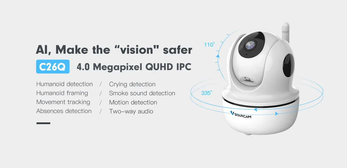 visiPower visiPower 4MP 4mm CS26Q dual-band Wi-Fi RJ45 PTZ IP camera — product photo