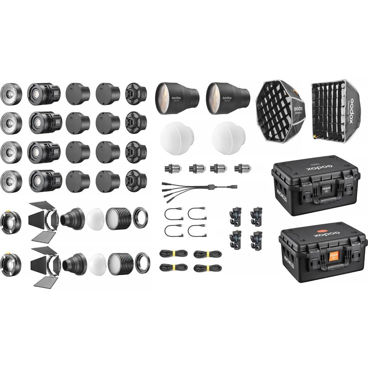 Godox Photo Equipment Co. Ltd Godox MS60R KNOWLED RGB LED Light 60W 4-Light Kit — product photo