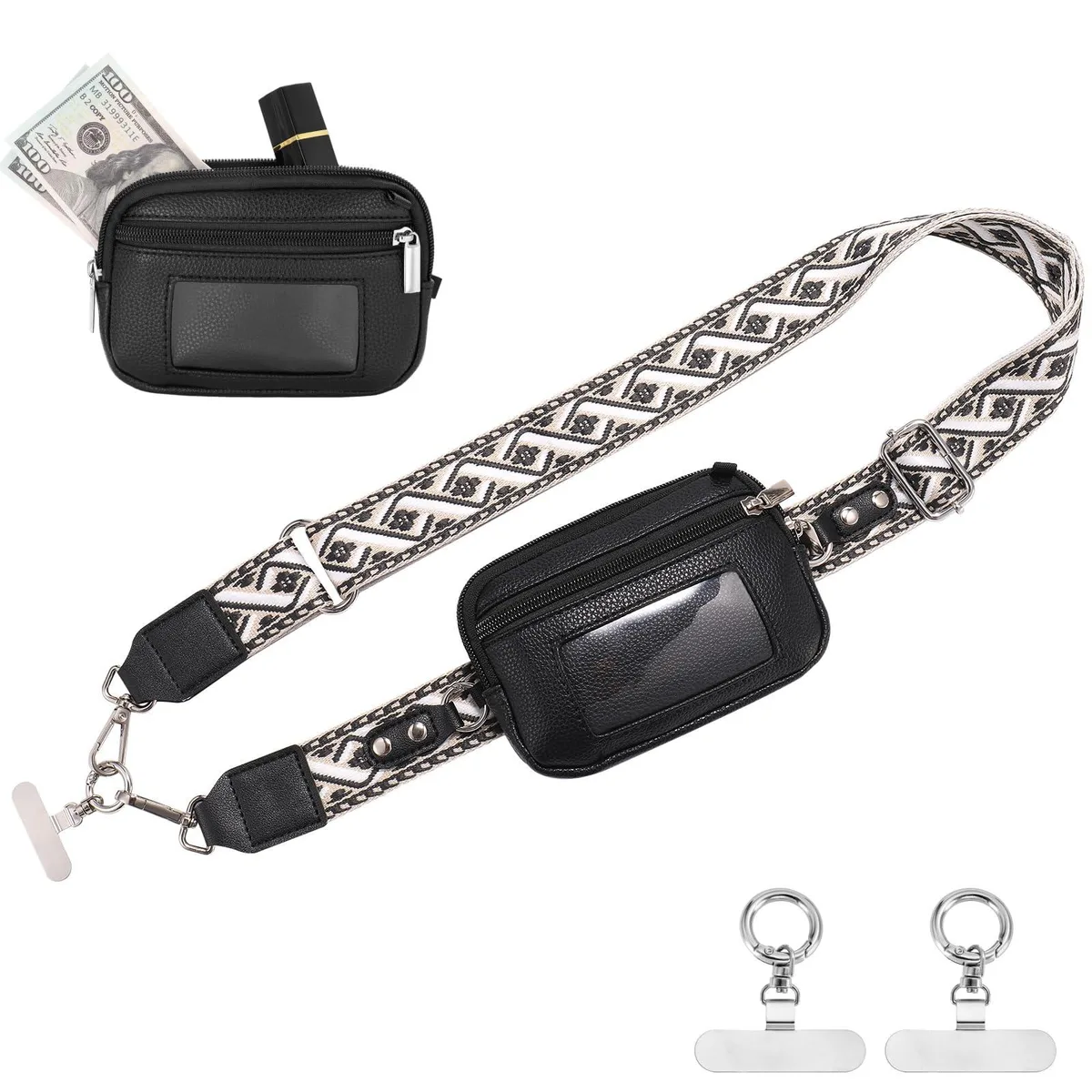  Viator Gear PL-3059-03 wallet crossbody phone lanyard Black — product photo