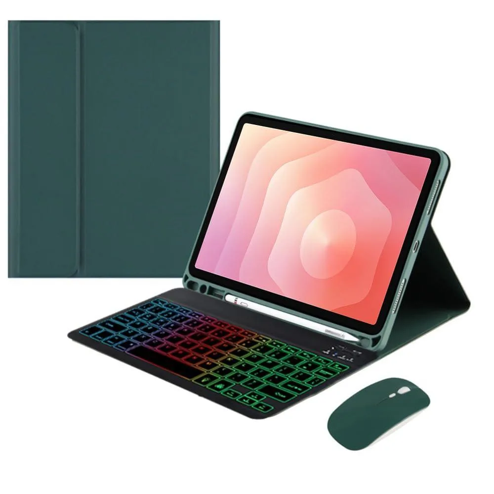 Timoom Timoom Green Keyboard Case for Galaxy Tab S11 11" SM-X730/X736B with RGB Backlit Keyboard & Mouse — product photo