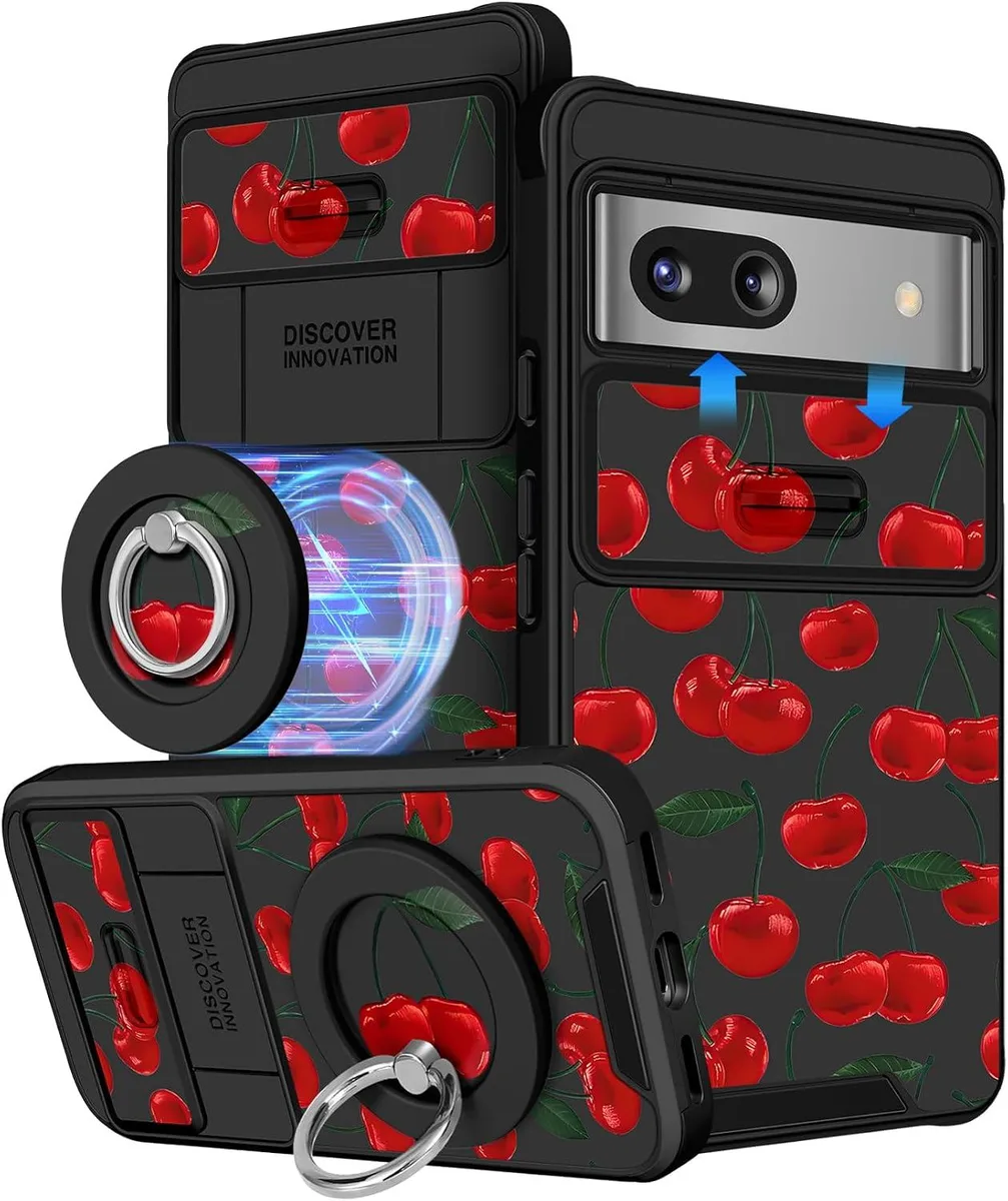 Transcend Transcend Case for Google Pixel 8A 6.1 Inch with Ring Stand Camera Cover Cherry — product photo