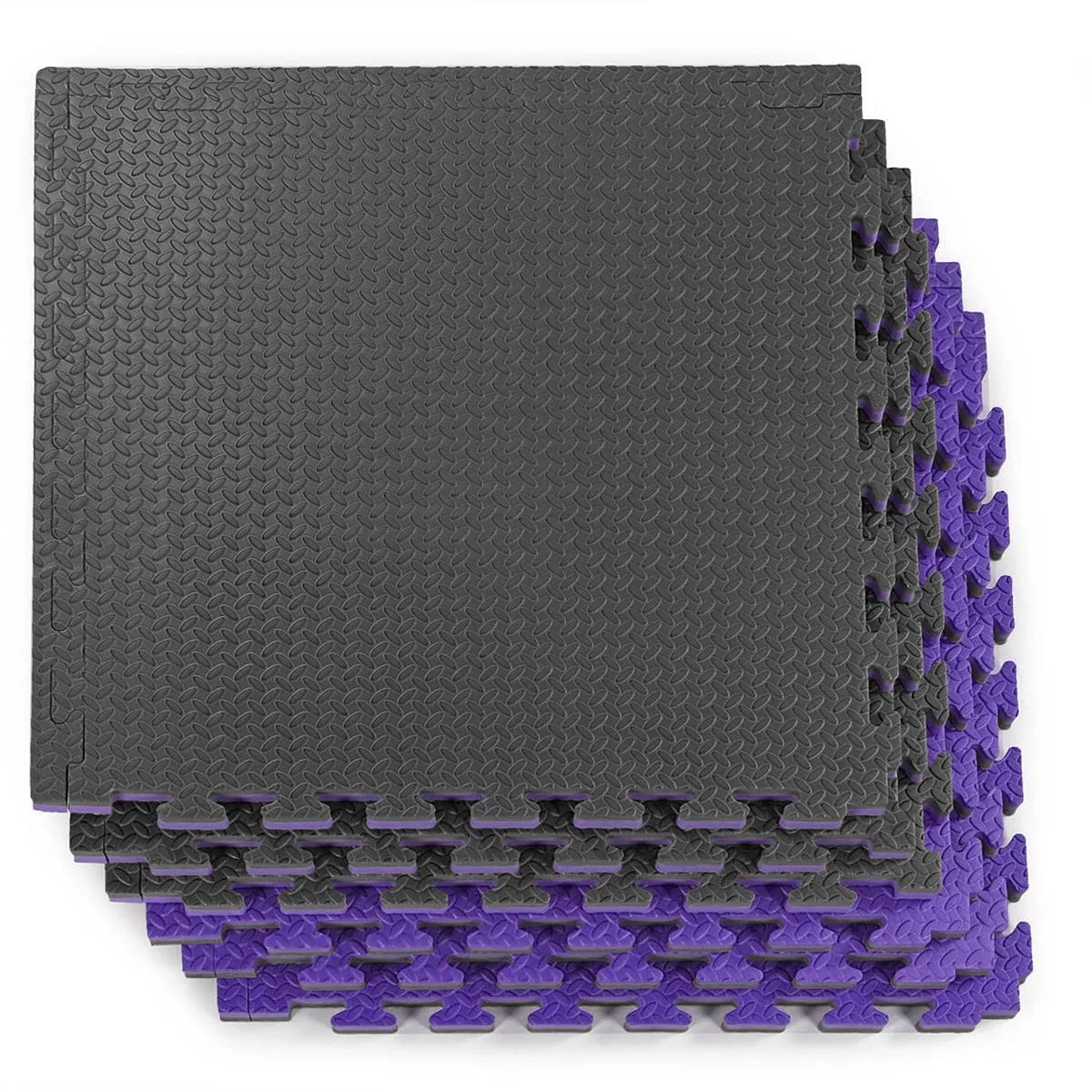 Xspec Xspec 1" Reversible EVA Foam Gym Mats 12 pcs 48 Sq Ft Black/Purple — product photo
