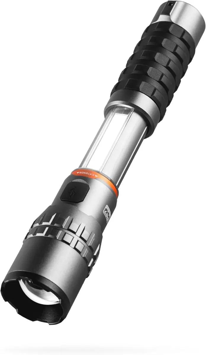 MAONO SLYDE KING 2K rechargeable flashlight with extendable COB work light, magnetic base, USB-C charging