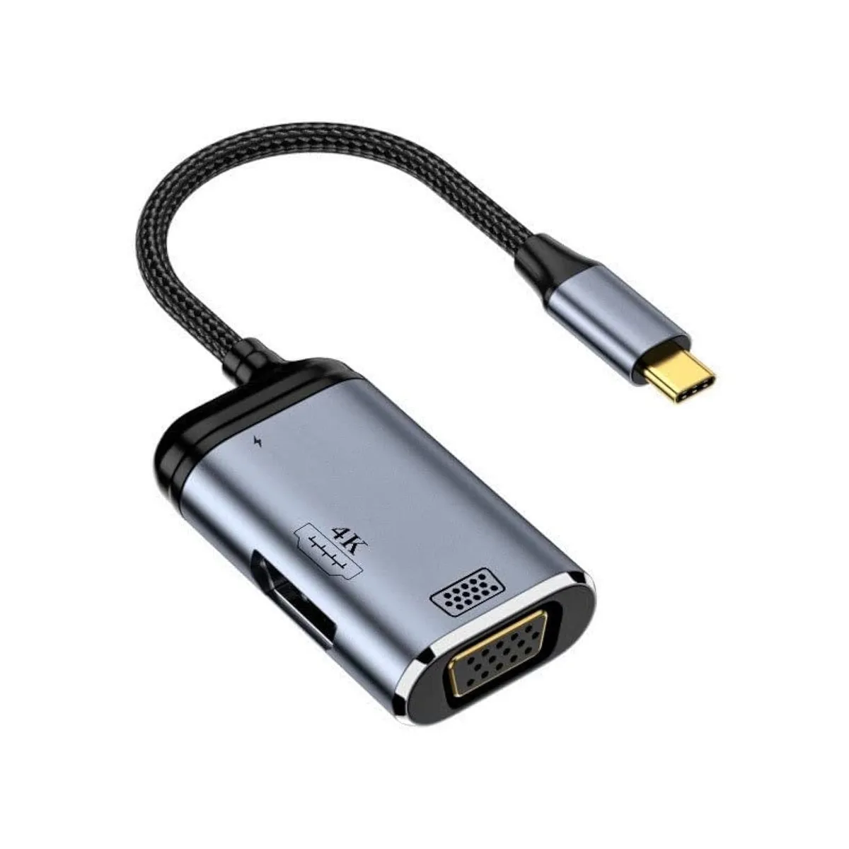 LORDWORLD LORDWORLD USB-C to HDMI VGA Adapter 4K 60Hz 1080p PD 100W — product photo