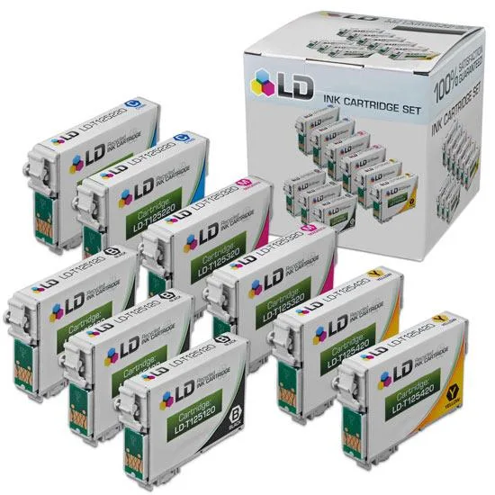 LD Products LD Products T125120 Set of 9 Ink Cartridges 3 Black 2 Cyan 2 Magenta 2 Yellow — product photo