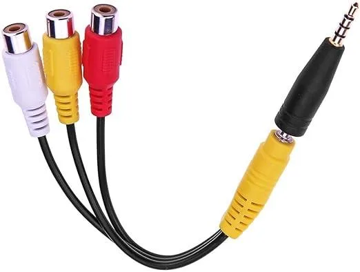 KEXIKELE KEXIKELE 3.5mm to 3 RCA TV Tuner Adapter 15cm — product photo