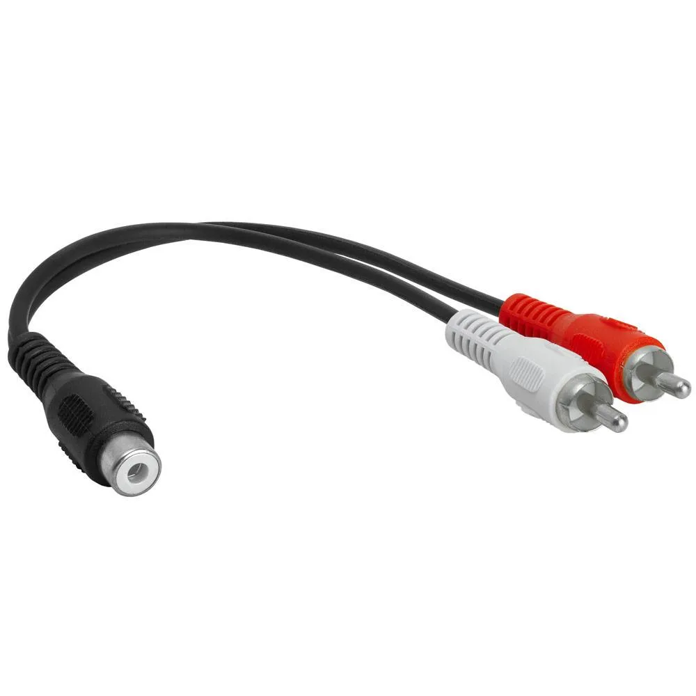 CMPLE CMPLE Y-Adapter 2 RCA Plugs to 1 RCA Jack 8 inches — product photo