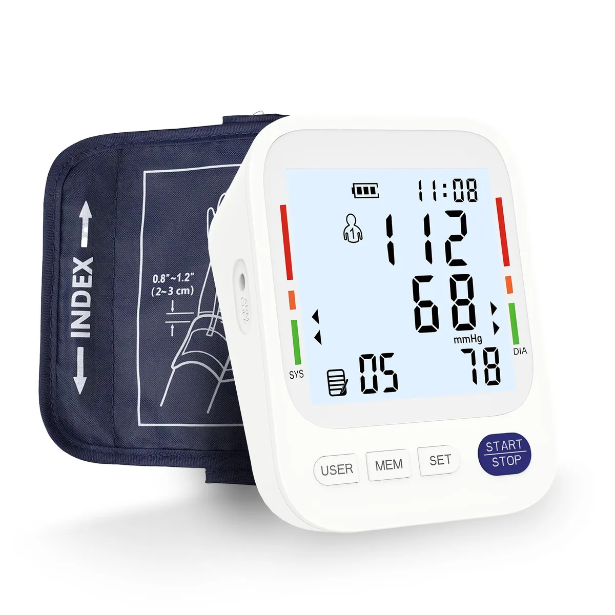 P PANACARE FC-BP126 Blood Pressure Monitor 2-User 240 Memory White — product photo