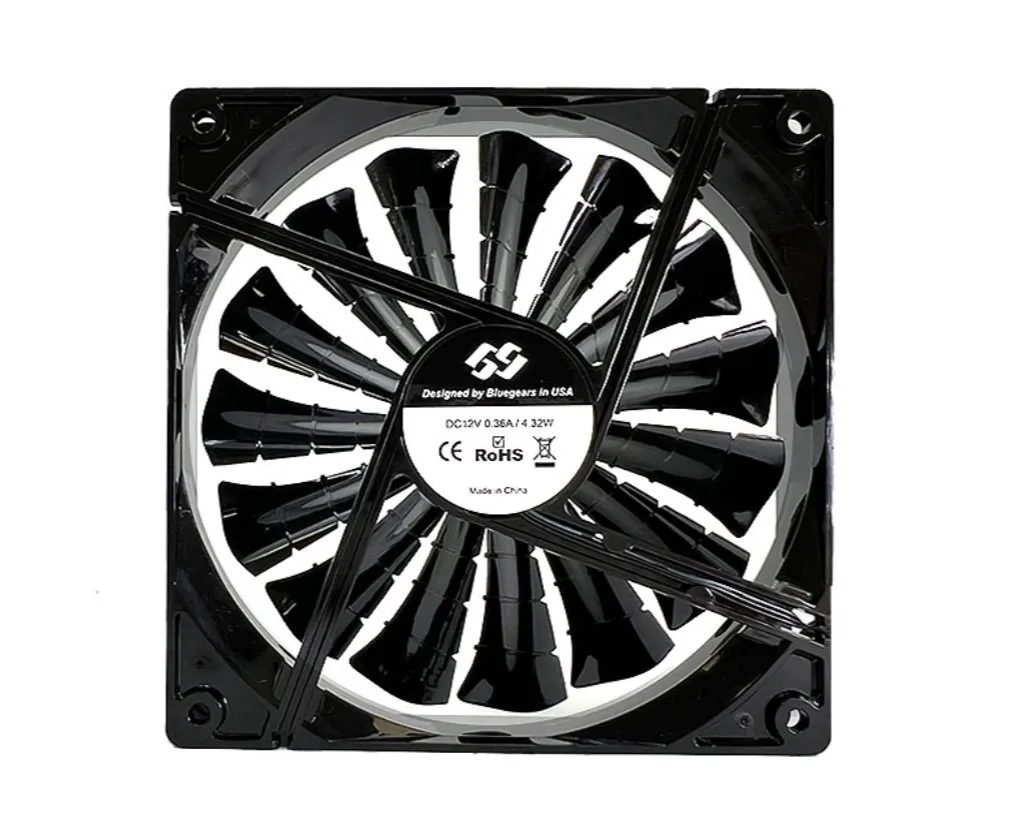BGears BGears BG30033 140mm case fan 15 blades 1500 RPM 96.5 CFM 29.6 dBA 3-pin — product photo