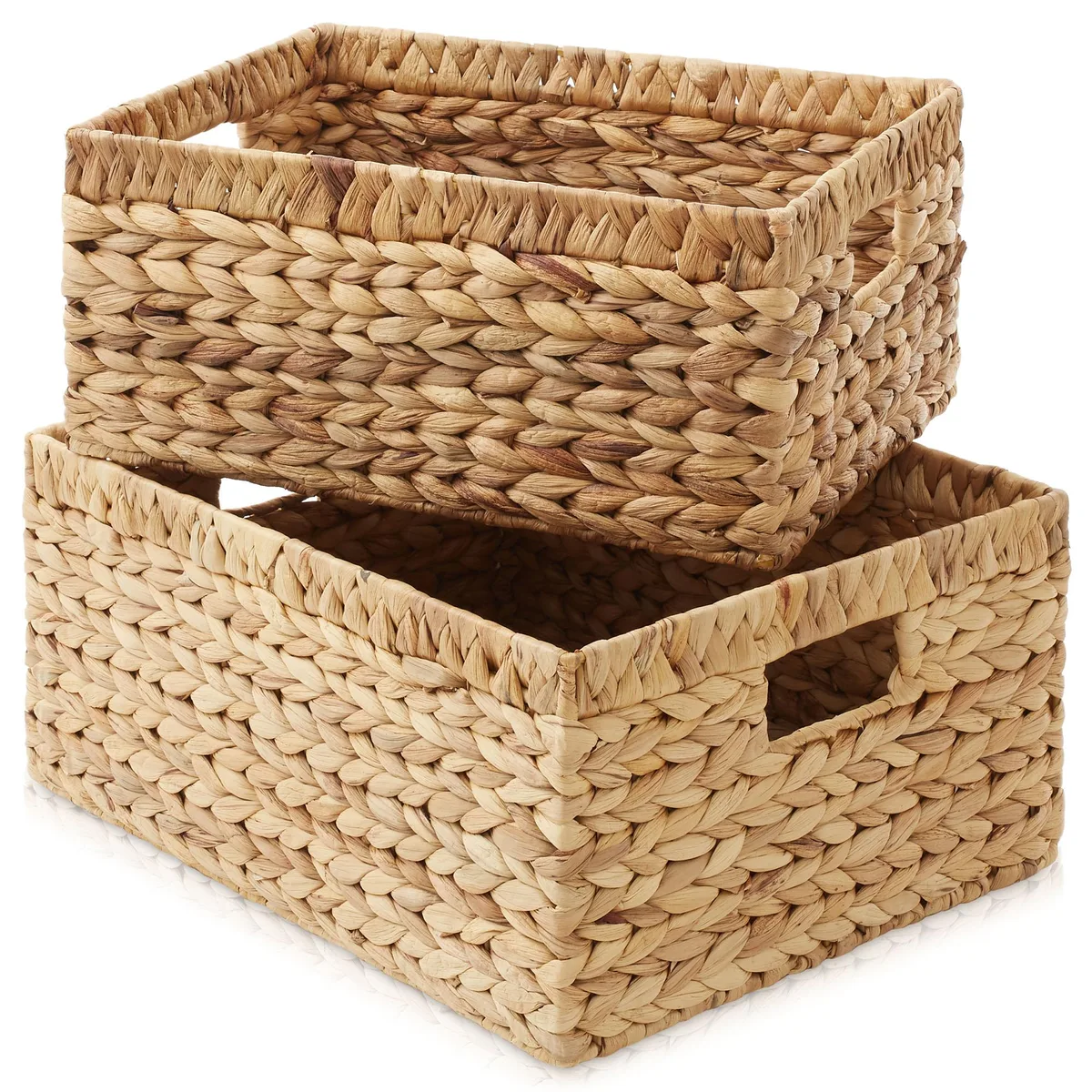 Casafield Casafield Water Hyacinth Storage Baskets Set of 2 Jumbo Large — product photo