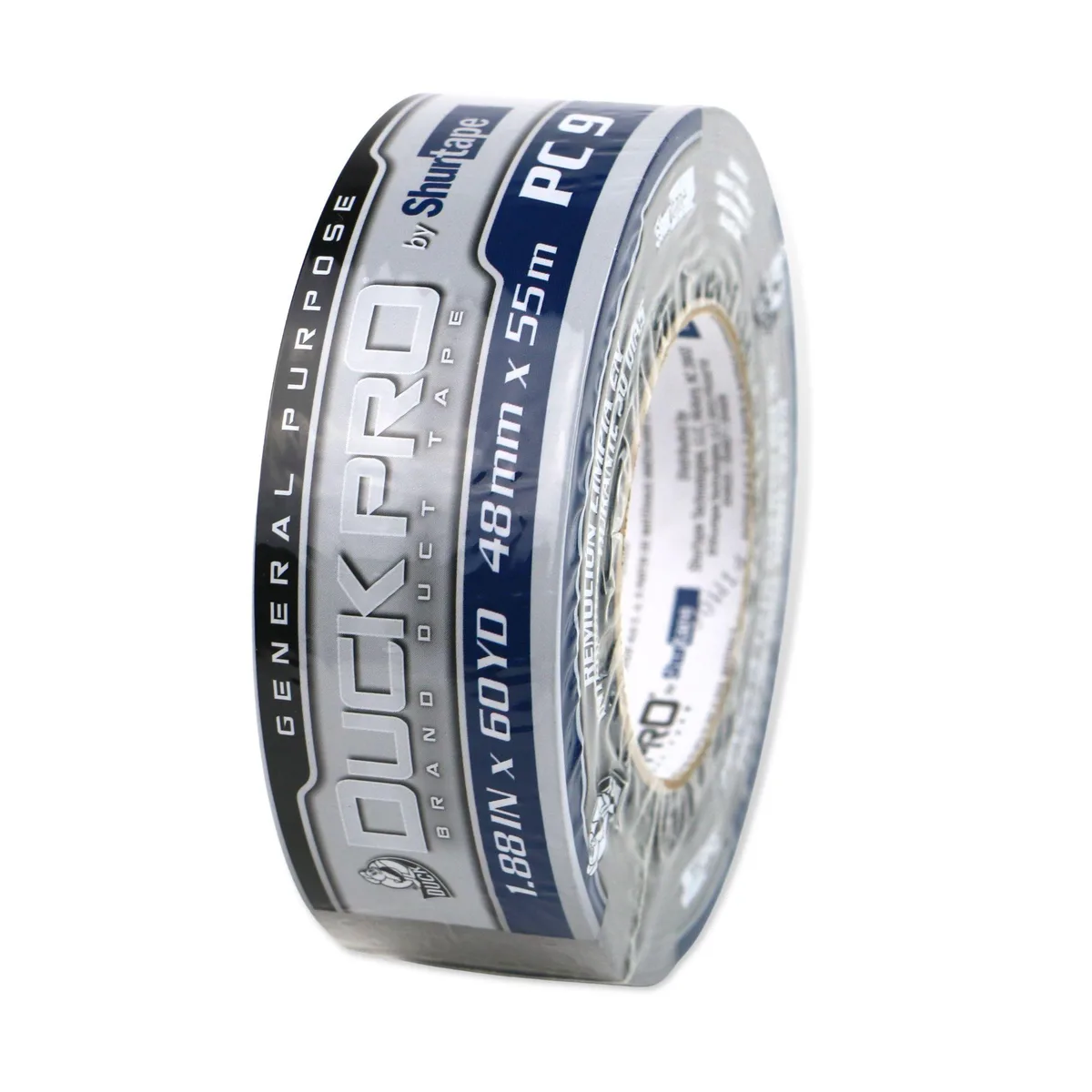 SHURTAPE TECHNOLOGIES, INC. SHURTAPE TECHNOLOGIES, INC. Duck Pro Duct Tape PC-9C Black 48mm x 60 yds — product photo