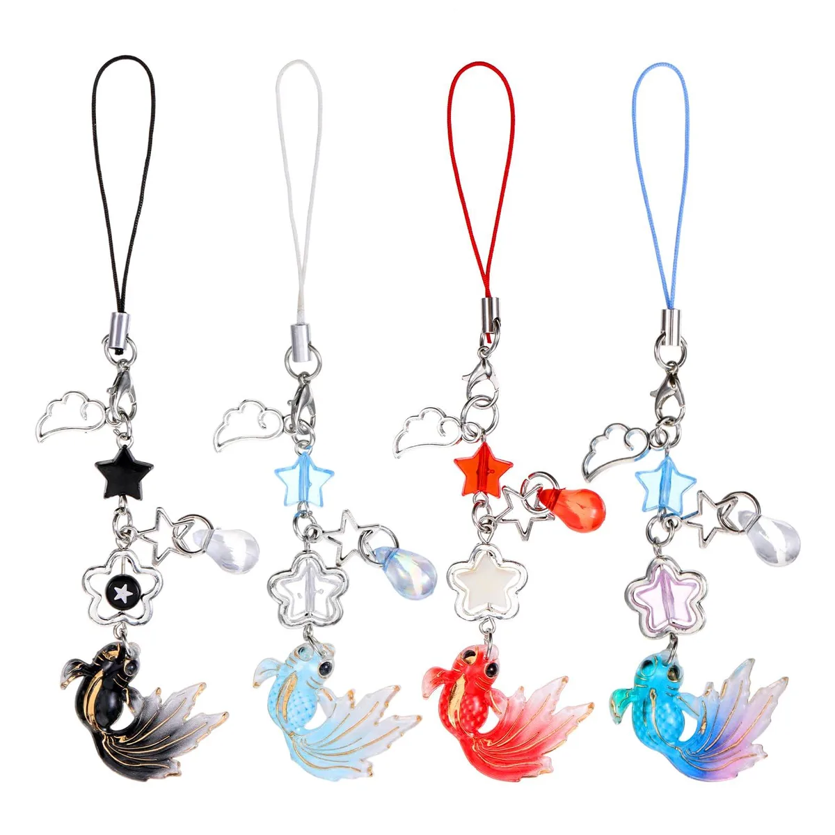  Motorola Koi Star 5353TPBQ3968 4-Piece PVC Phone Charm Set — product photo