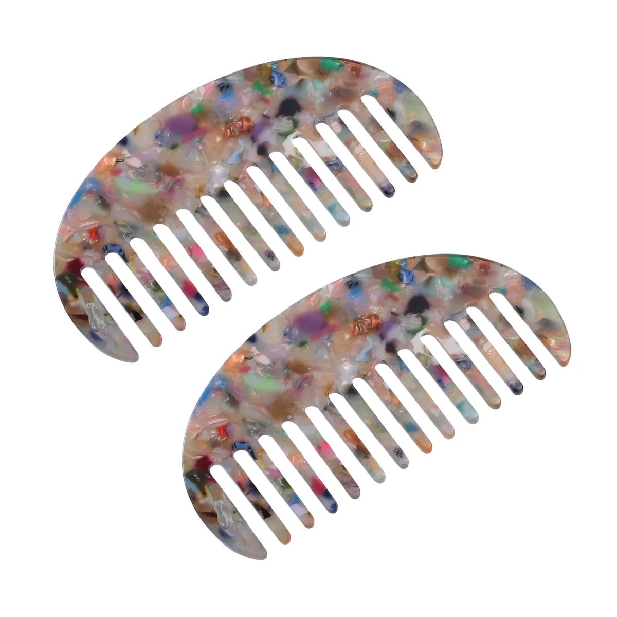 Unique-Bargains Unique-Bargains Wide Tooth Hair Comb 2 Pcs Multicolor 12x6.2cm — product photo