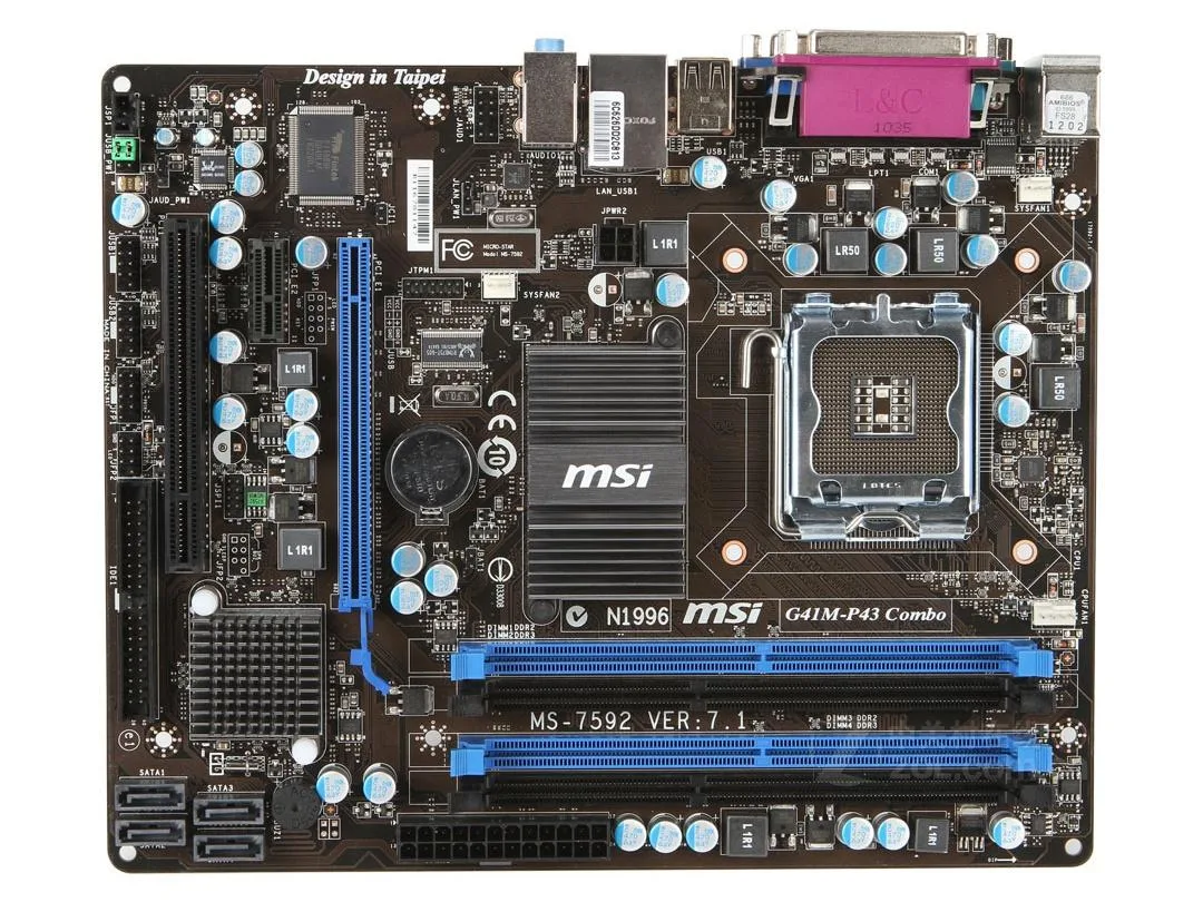 MSI MSI G41M-P43 Combo Intel G41 LGA 775 DDR3 Micro ATX motherboard — product photo