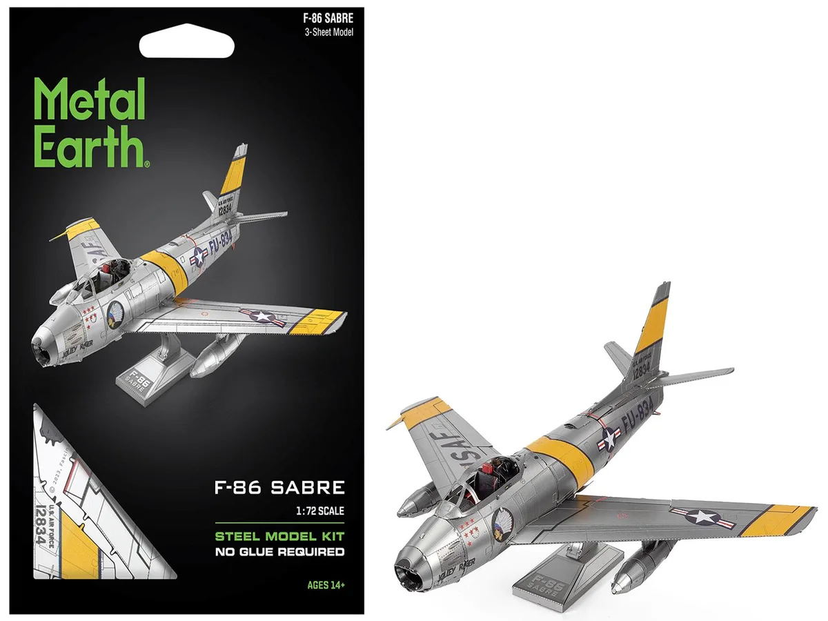 Metal Earth Metal Earth North American F-86 Sabre "Jolley Roger" Steel Model Kit hobby collectible — product photo