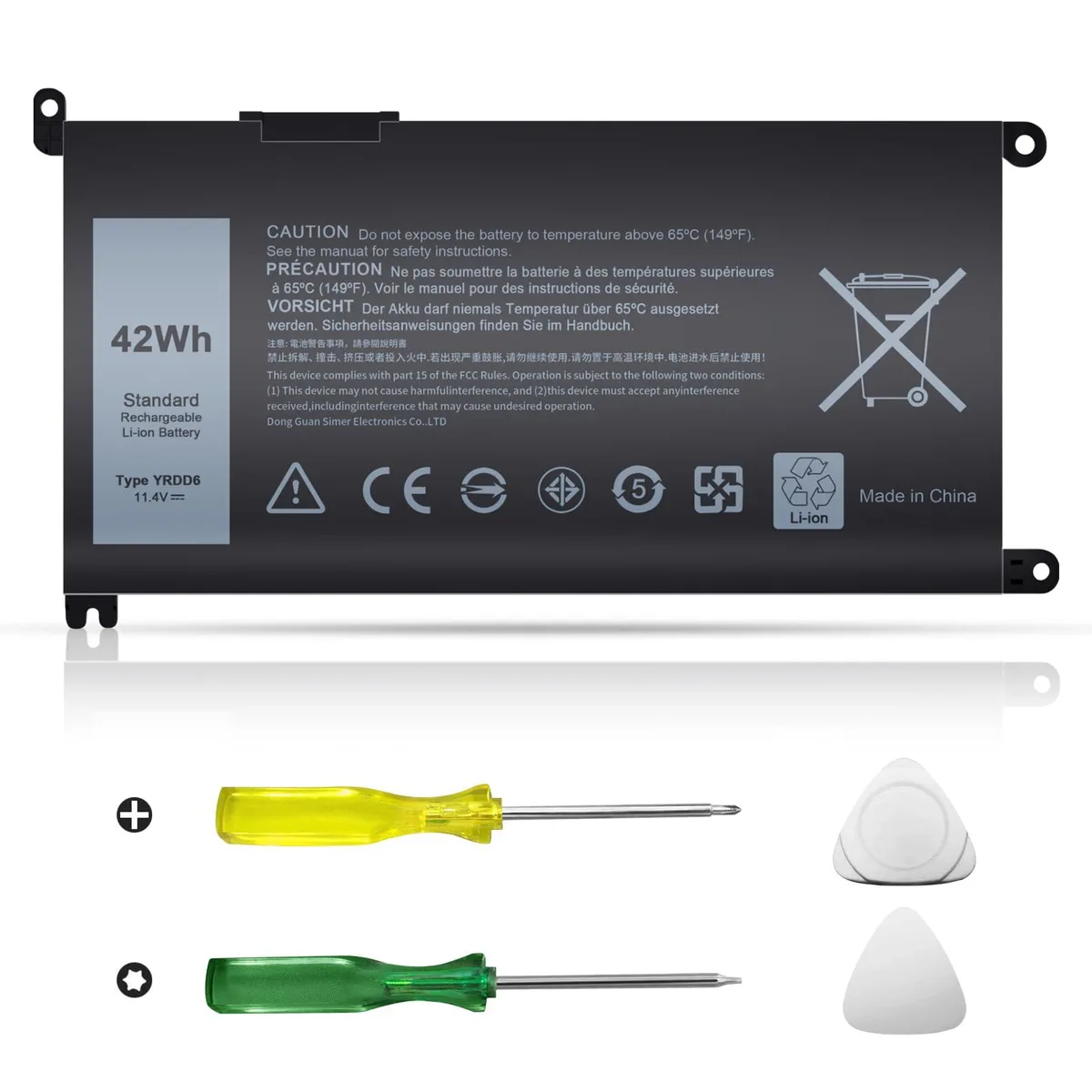  Dell WDX0R YRDD6 42Wh Laptop Battery — product photo