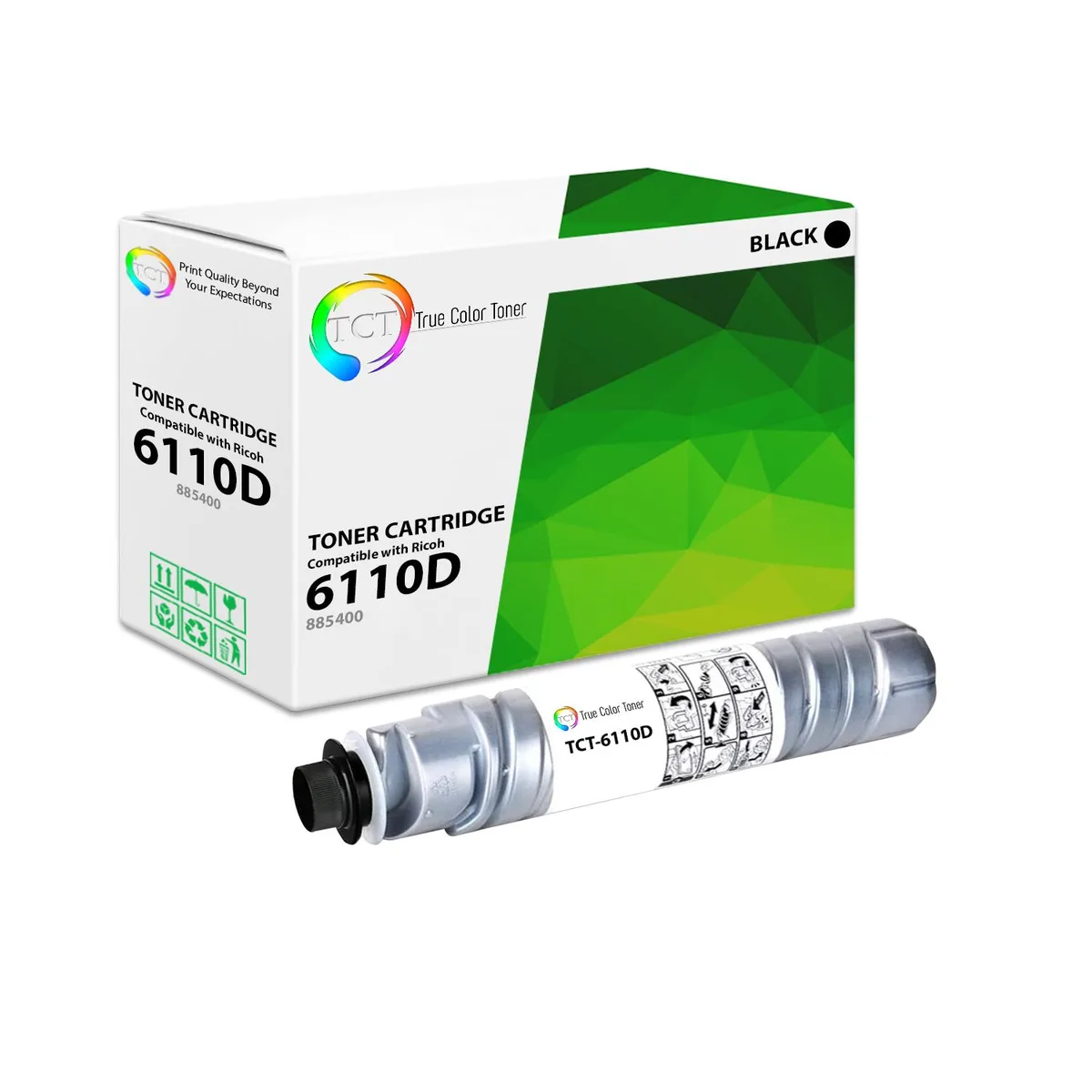 True Color Toner True Color Toner 6110D 885400 Black Toner Cartridge 43000 Pages — product photo
