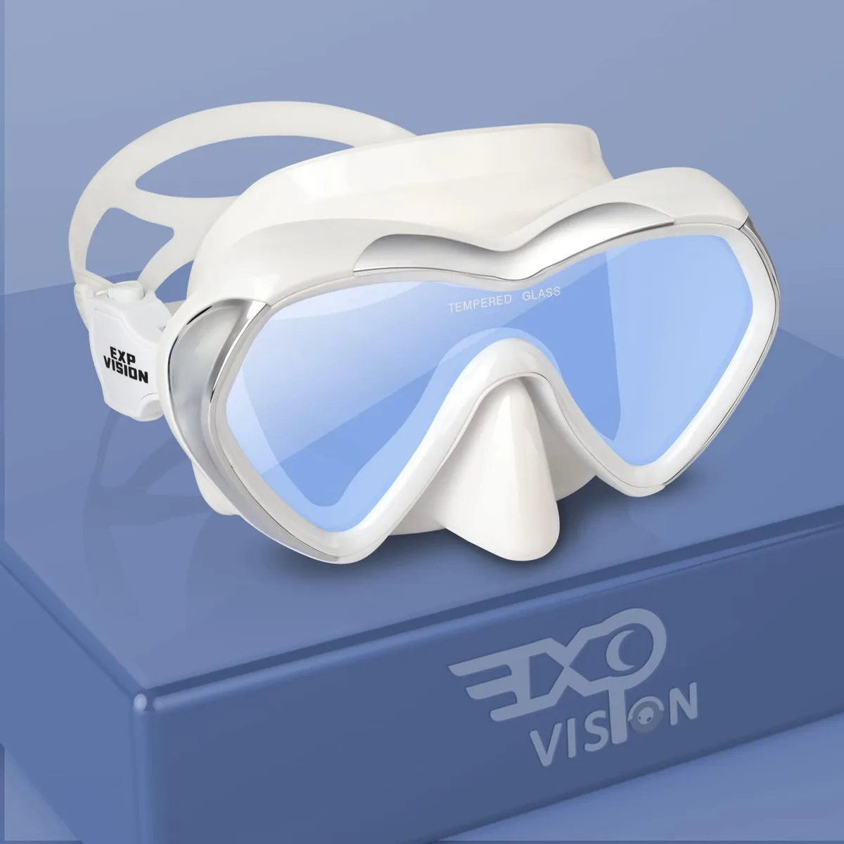  EXP VISION EX-2100 Single Lens Swim Mask White — product photo