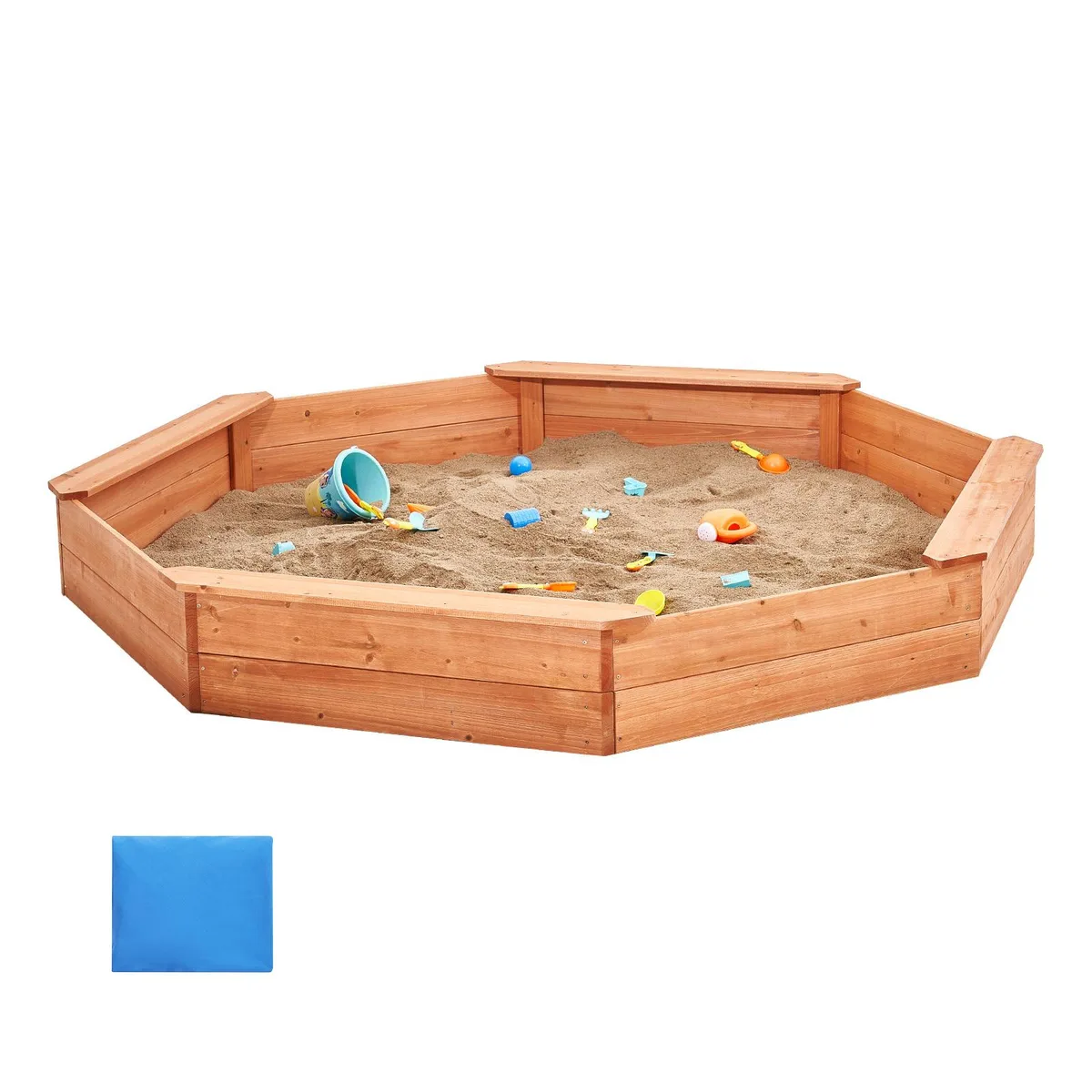 VEVOR VEVOR Wooden Sandbox Octagonal 75.6 in Cover 4 Seats WSB-1770 — product photo