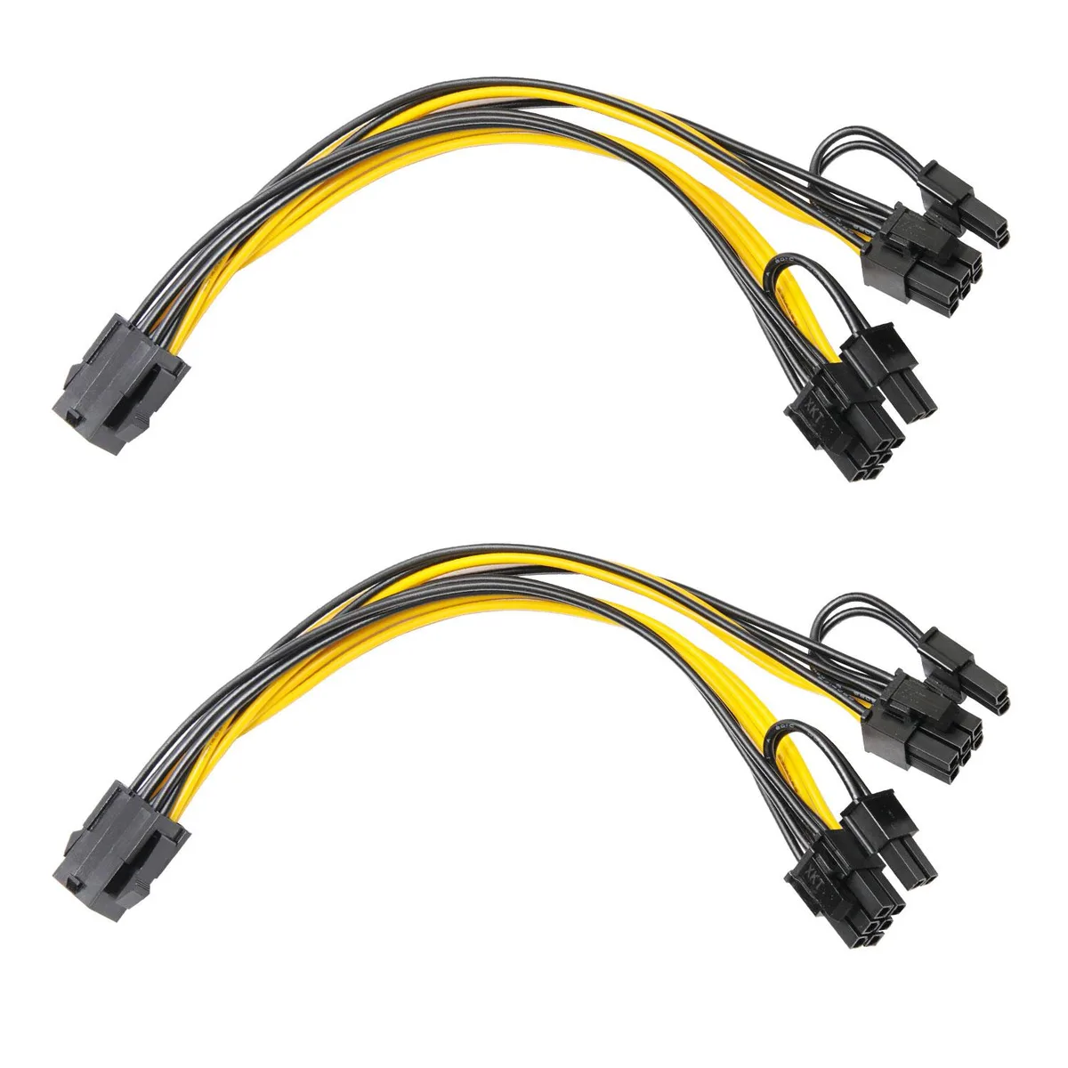 GPNE GPNE 2-Pack 6-Pin to Dual 8-Pin (6+2) PCIe Power Adapter Cable — product photo