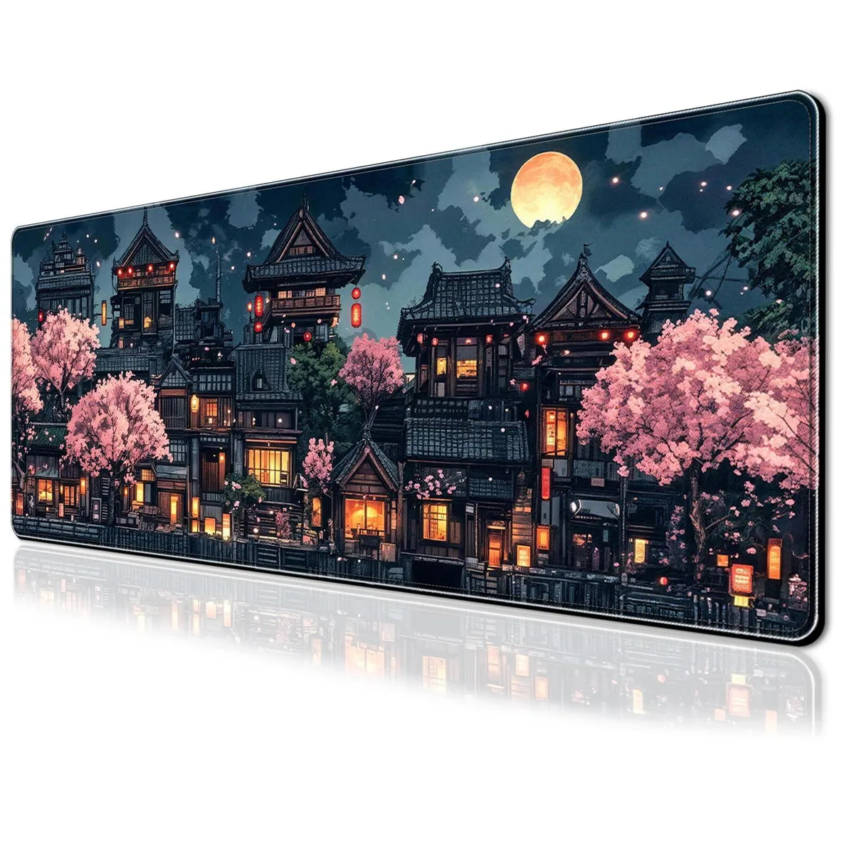  PEPYJAN 31.5 x 11.8 inch Night Scene desk mat — product photo