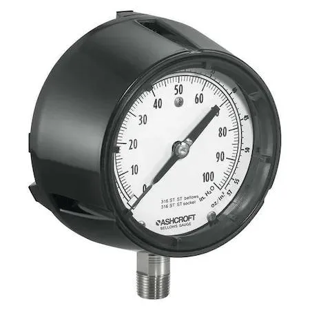Ashcroft Ashcroft 1188S low pressure gauge 0 to 100 psi 4 1/2 in dial 1/2 in NPT measurement tool — product photo