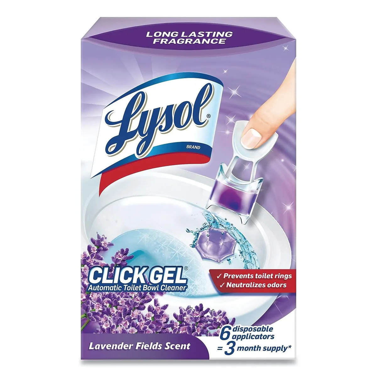 LYSOL LYSOL RAC89060CT Click Gel Toilet Bowl Cleaner Lavender 24 Carton — product photo