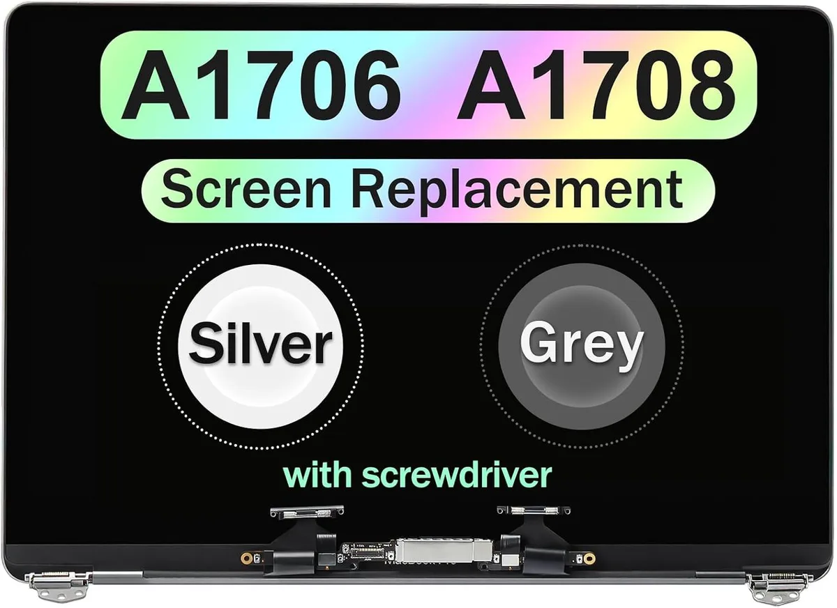 NUOLAISUN NUOLAISUN 13.3" Retina Screen for MacBook Pro A1706 A1708 Late 2016 Mid 2017 EMC 2978 3071 3163 3164 Silver — product photo