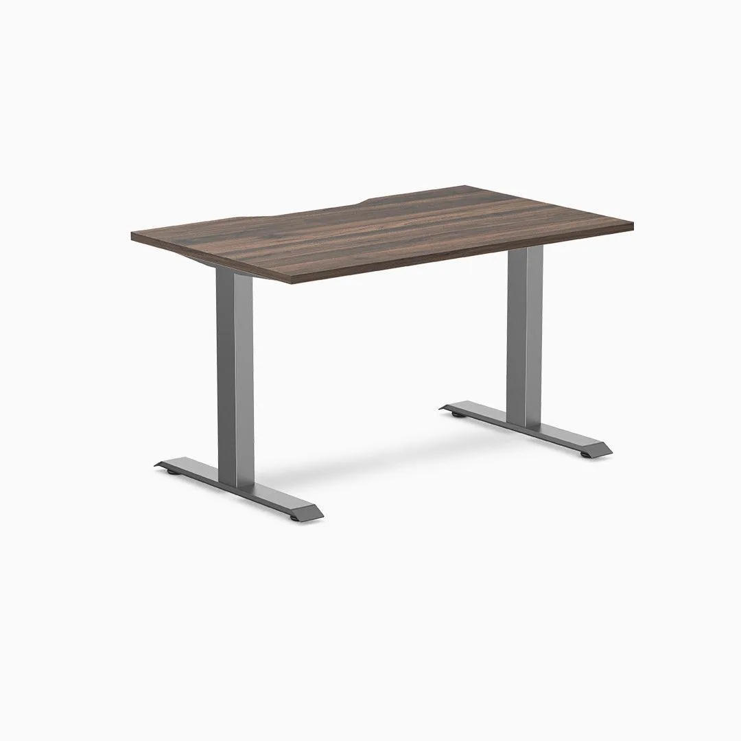 Desky Desky Zero Scalloped Laminate Desk Jarrah Legno 47.2 x 29.5 in Space Gray — product photo