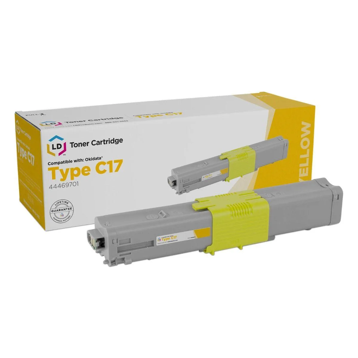 LD Products LD Products 44469701 Yellow Toner Cartridge (Type C17) — product photo