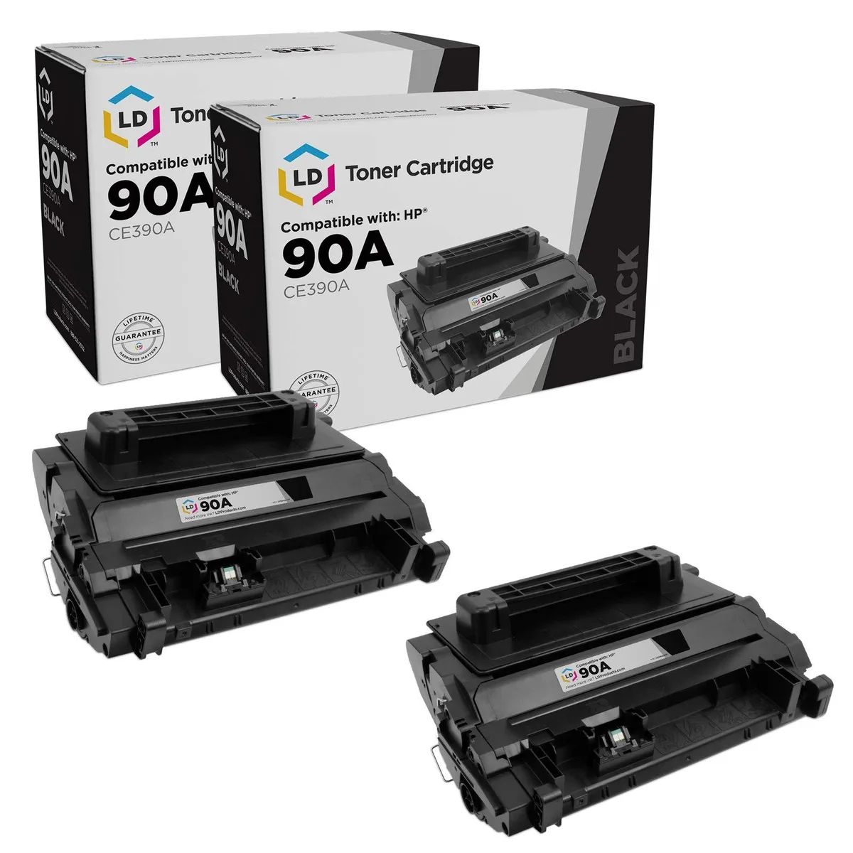 LD Products LD Products HP 90A CE390A Black Toner Cartridge 2pk — product photo