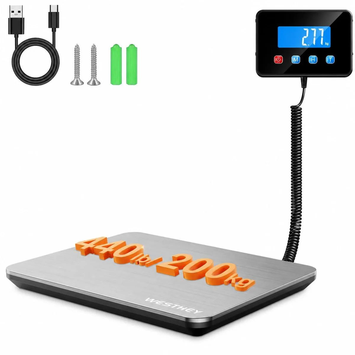  WESTREE 0.5 oz-440 lb Digital Postal Scale — product photo