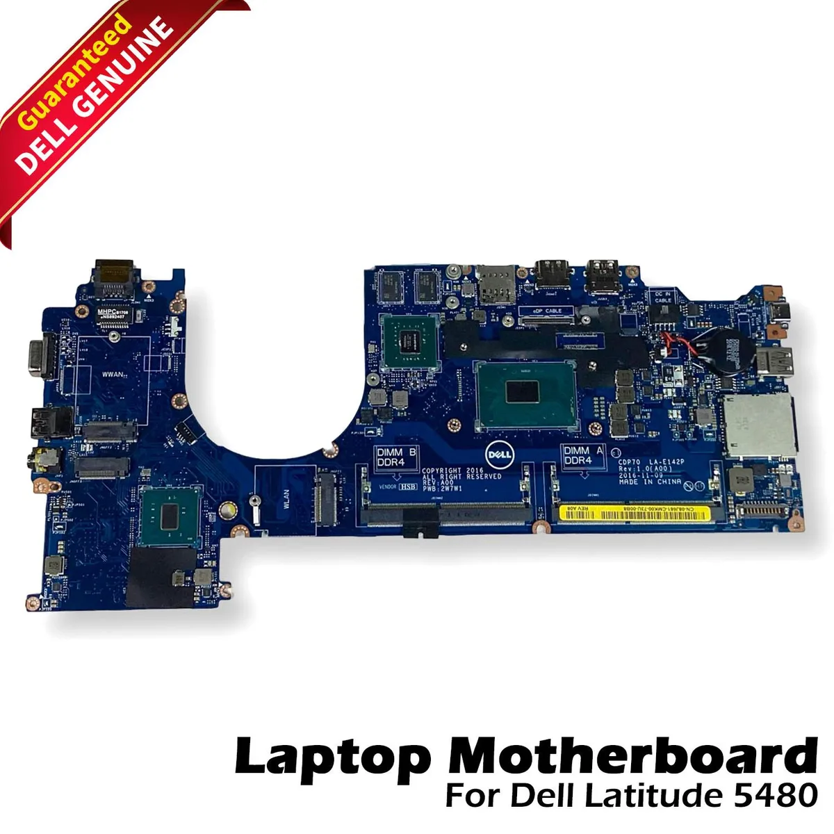 DELL DELL Latitude 5480 Intel Motherboard i5-7440HQ 2.8 GHz 8J661 — product photo