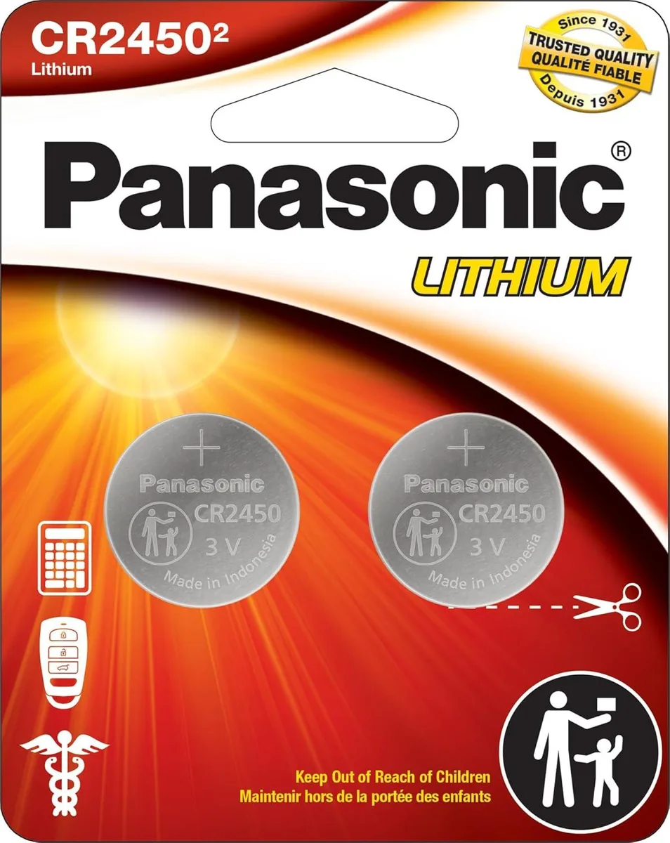 Panasonic Panasonic CR2450 3V Lithium Coin Cell 2-Pack — product photo
