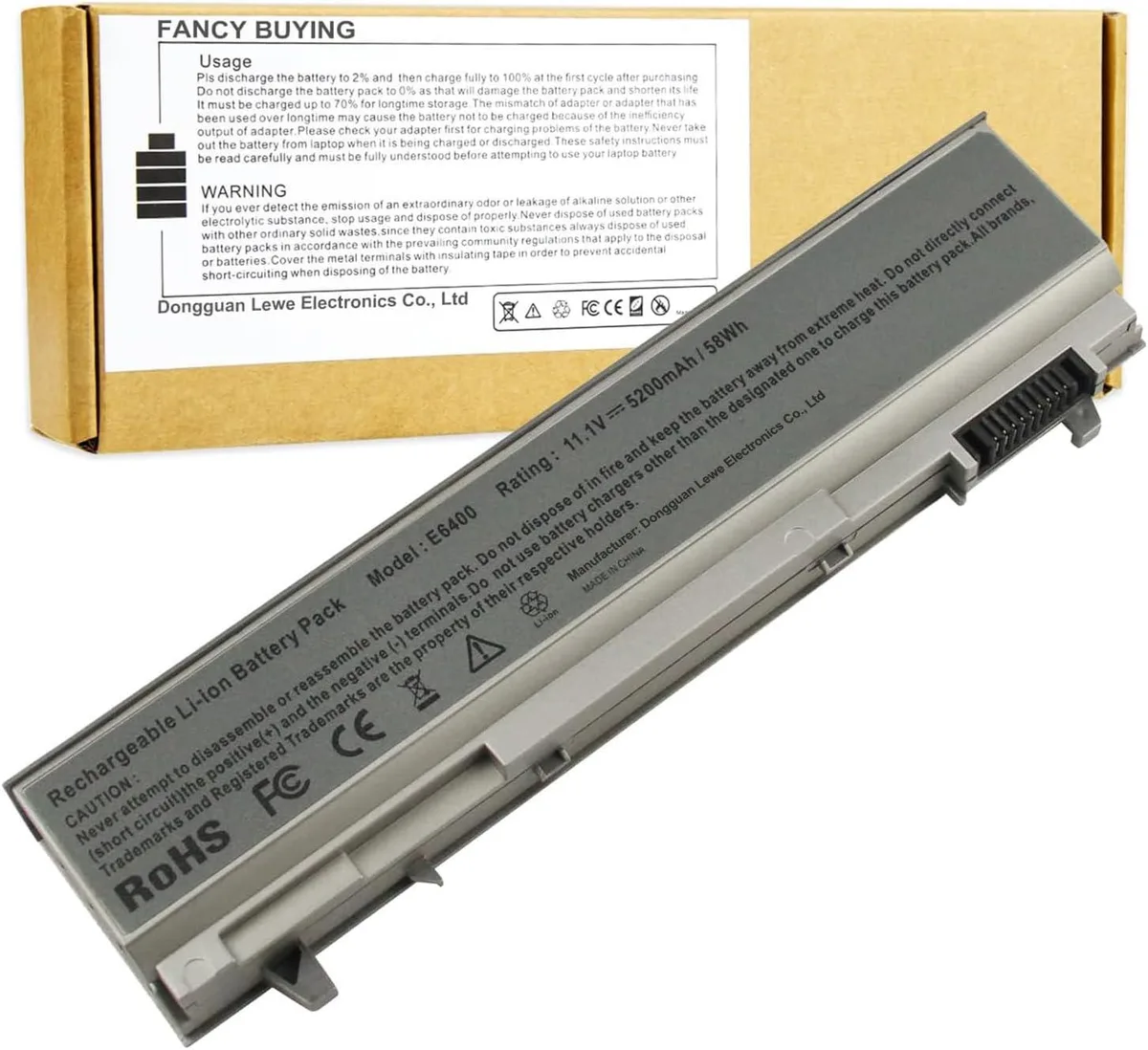 PISKEKAT PISKEKAT 6-Cell 5200mAh 11.1V Laptop Battery Dell Latitude Precision — product photo