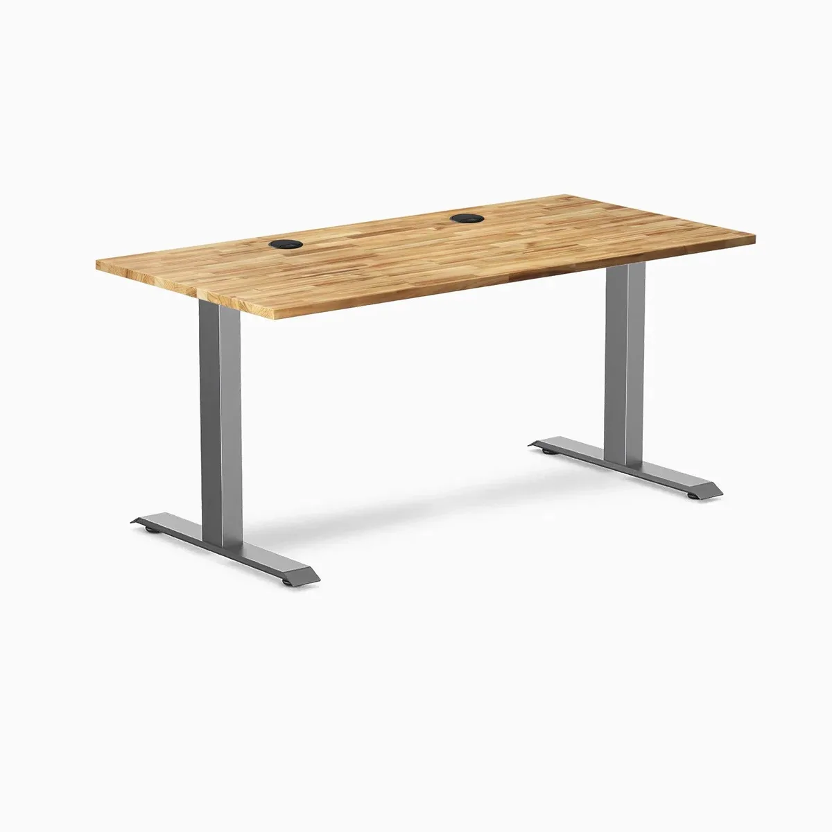 Desky Desky Zero Hardwood Office Desk Acacia 60 x 30 in Space Gray — product photo