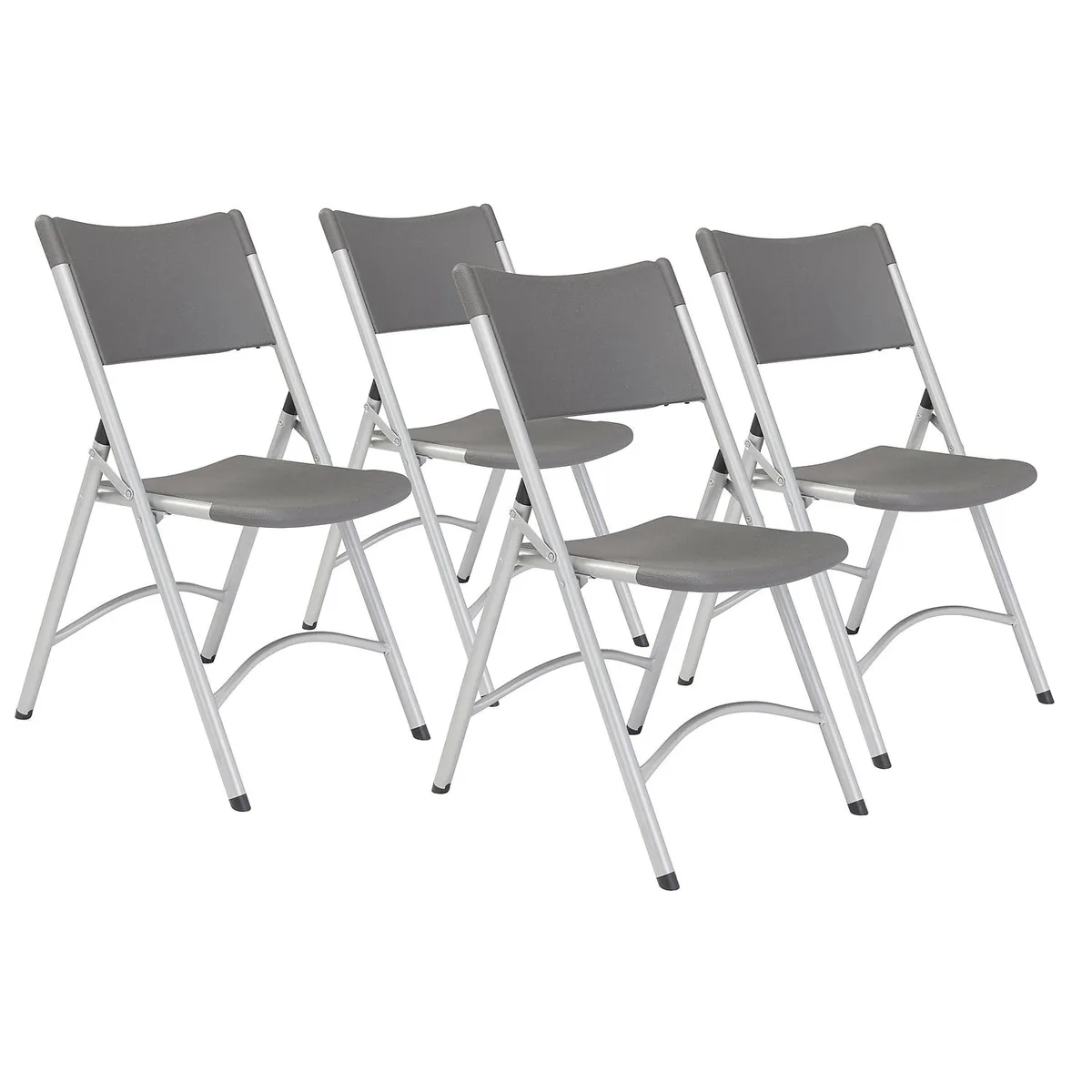 National Public Seating National Public Seating 600 Series Folding Chair Charcoal Slate 4 Pack (620/4) — product photo