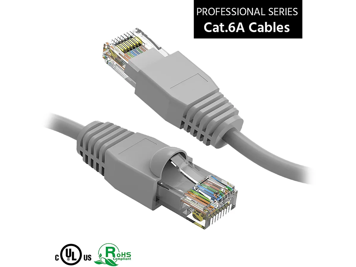 Nippon Labs Nippon Labs 60CAT6A-6GY Cat6A UTP network ethernet cable 6 ft 24 AWG Gray — product photo