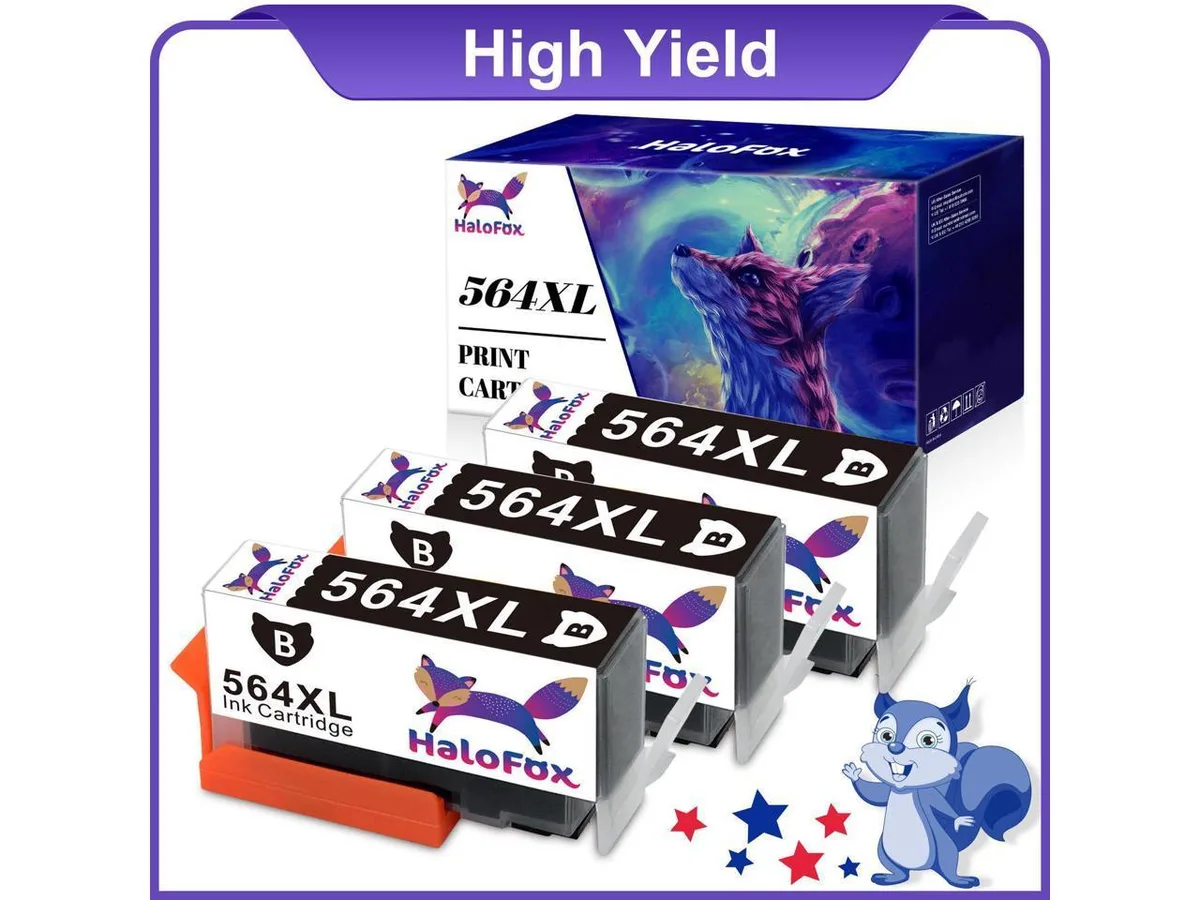 V4ink V4ink 564XL High Yield Black Ink Cartridge 3 Pack — product photo
